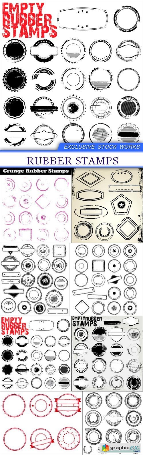 rubber stamps 8X EPS