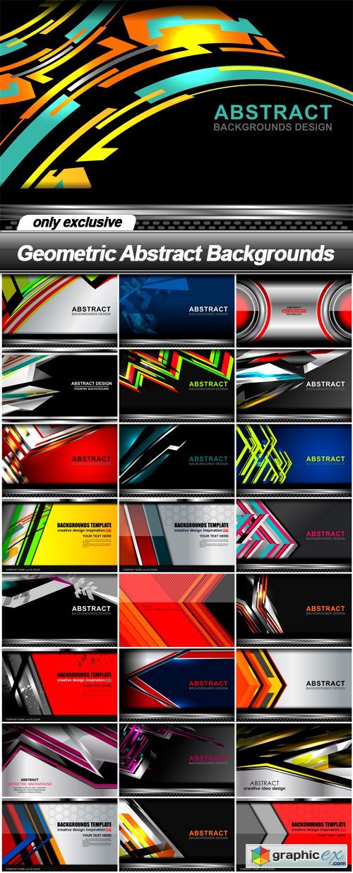 Geometric Abstract Backgrounds - 25 EPS