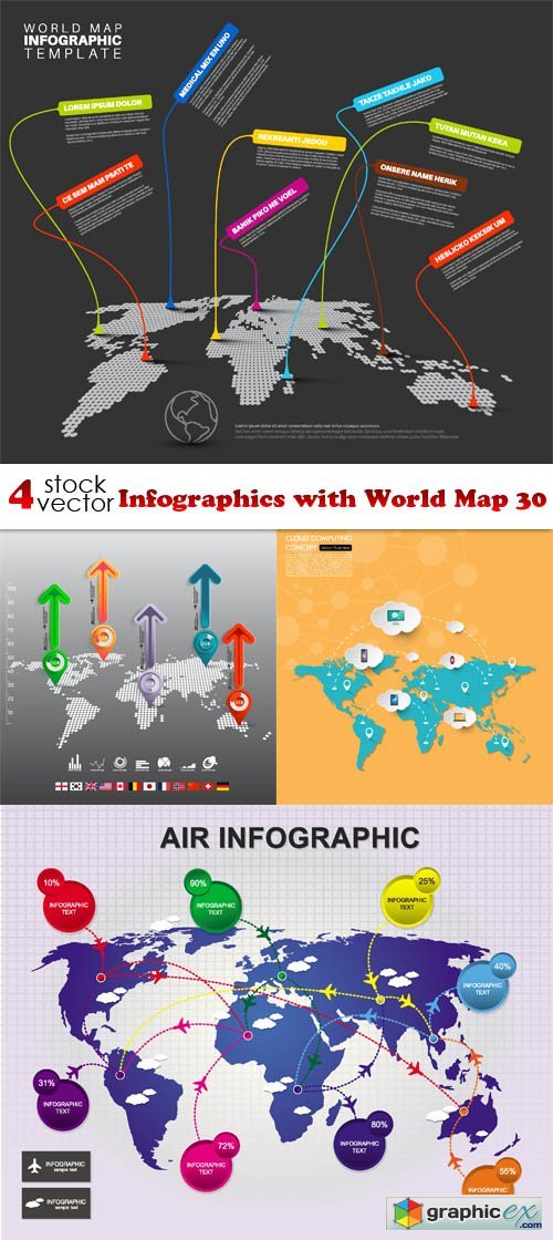 Infographics with World Map 30