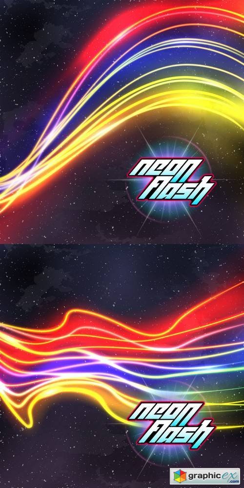 Neon Lines New Retro Wave Background