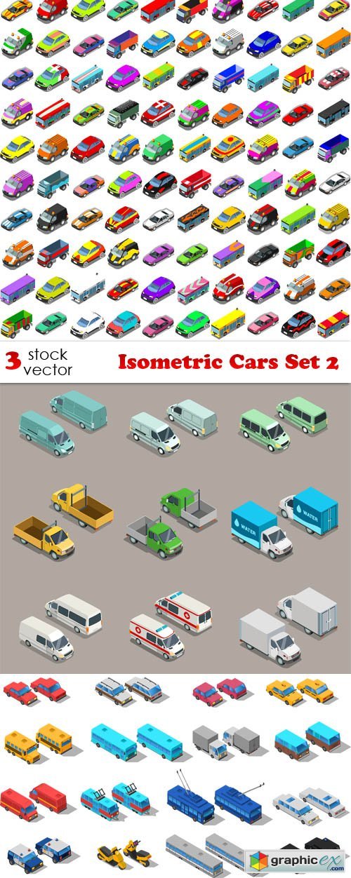 Isometric Cars Set 2