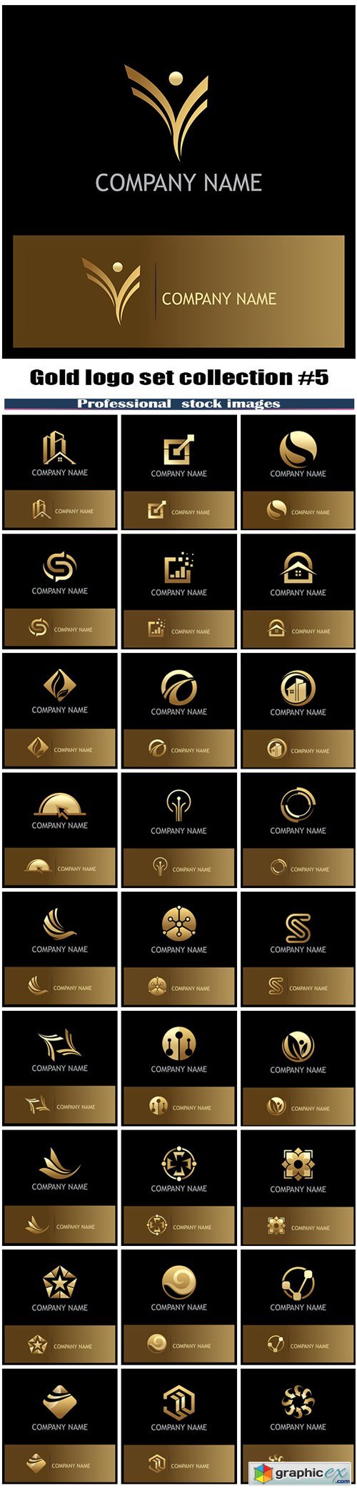 Gold logo set collection #5