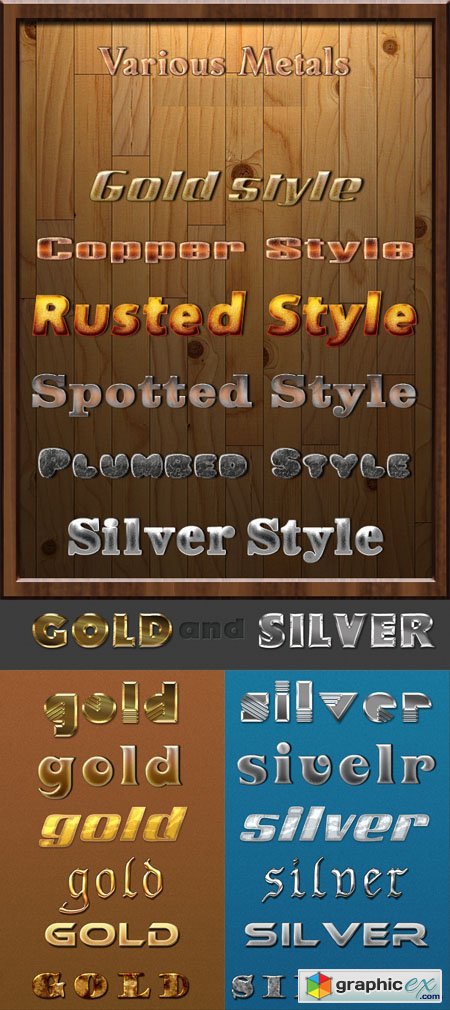 Gold, Silver and Metal Styles for Photoshop