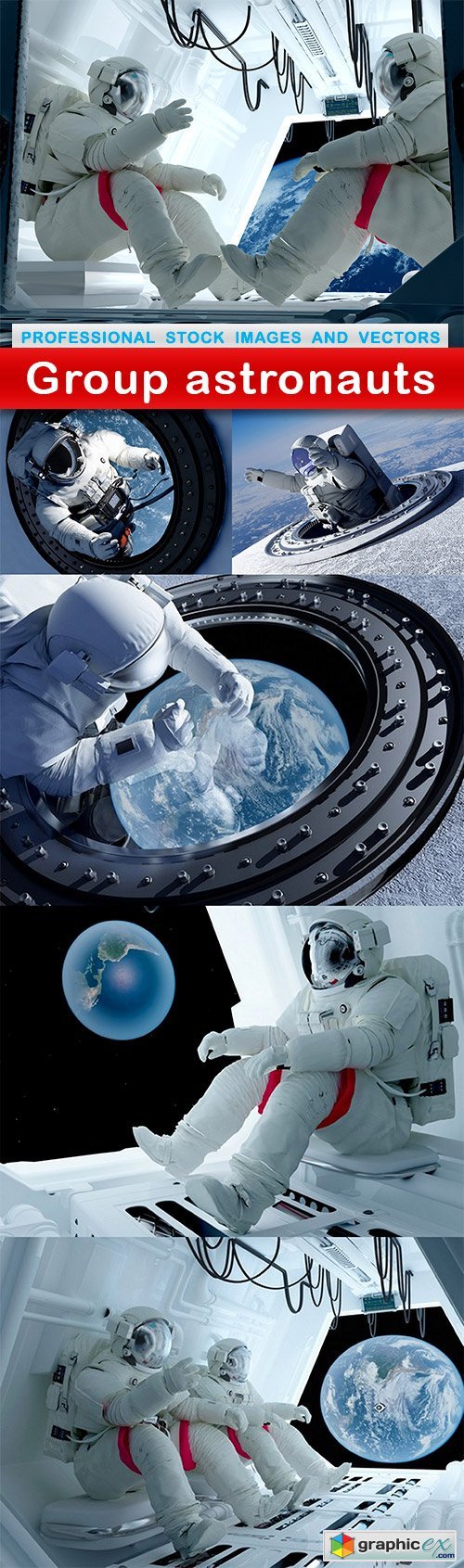 Group astronauts - 6 UHQ JPEG