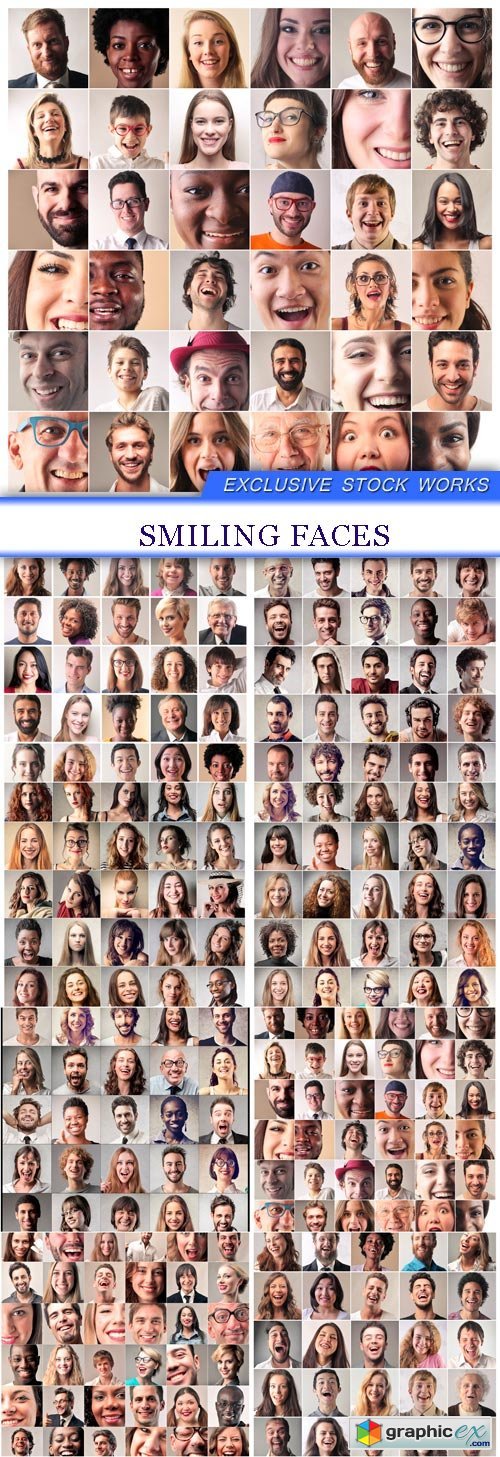 Smiling faces 8x JPEG