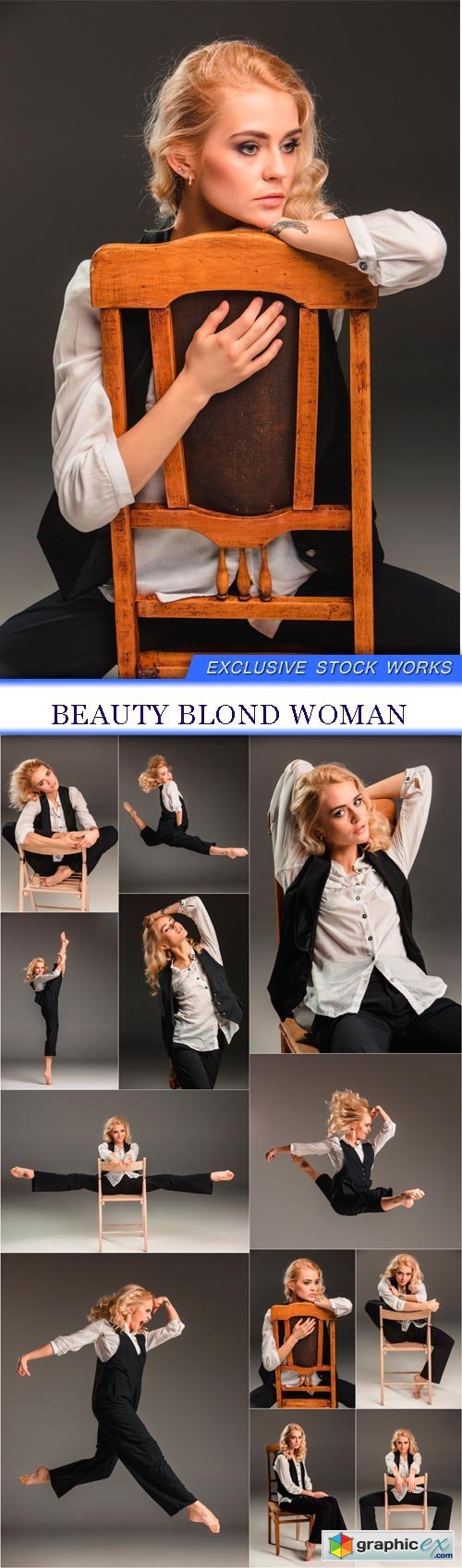 Beauty blond woman 12X JPEG