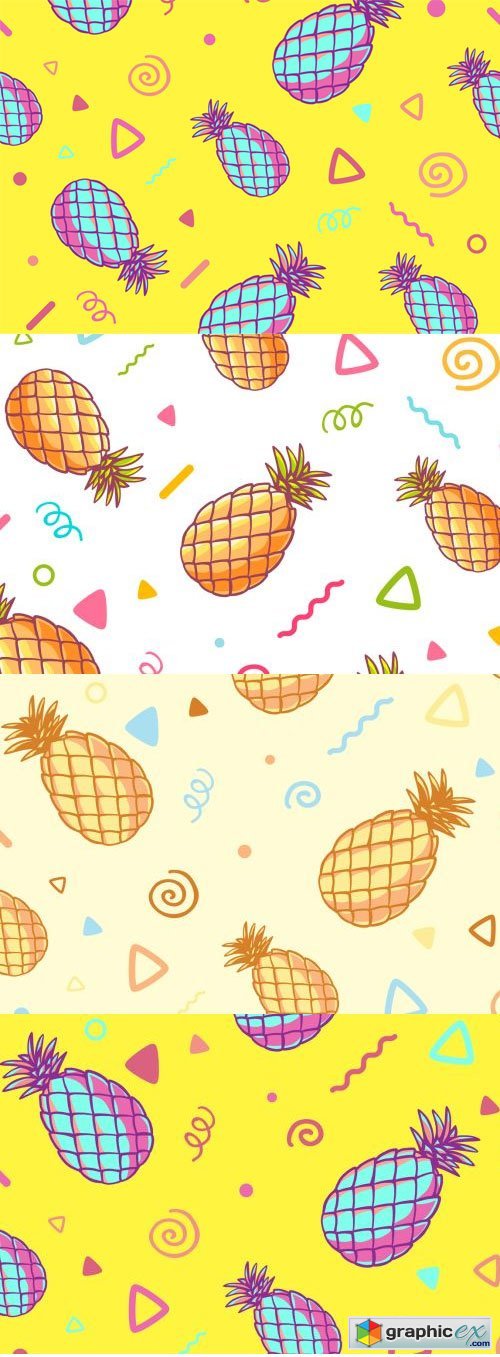Three Fashionable Patterns With Pineapples