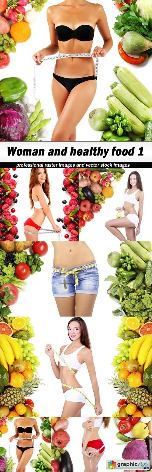 Woman and healthy food 1 - 6 UHQ JPEG