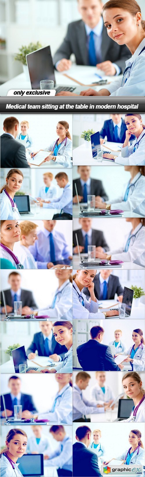 Medical team sitting at the table in modern hospital - 15 UHQ JPEG