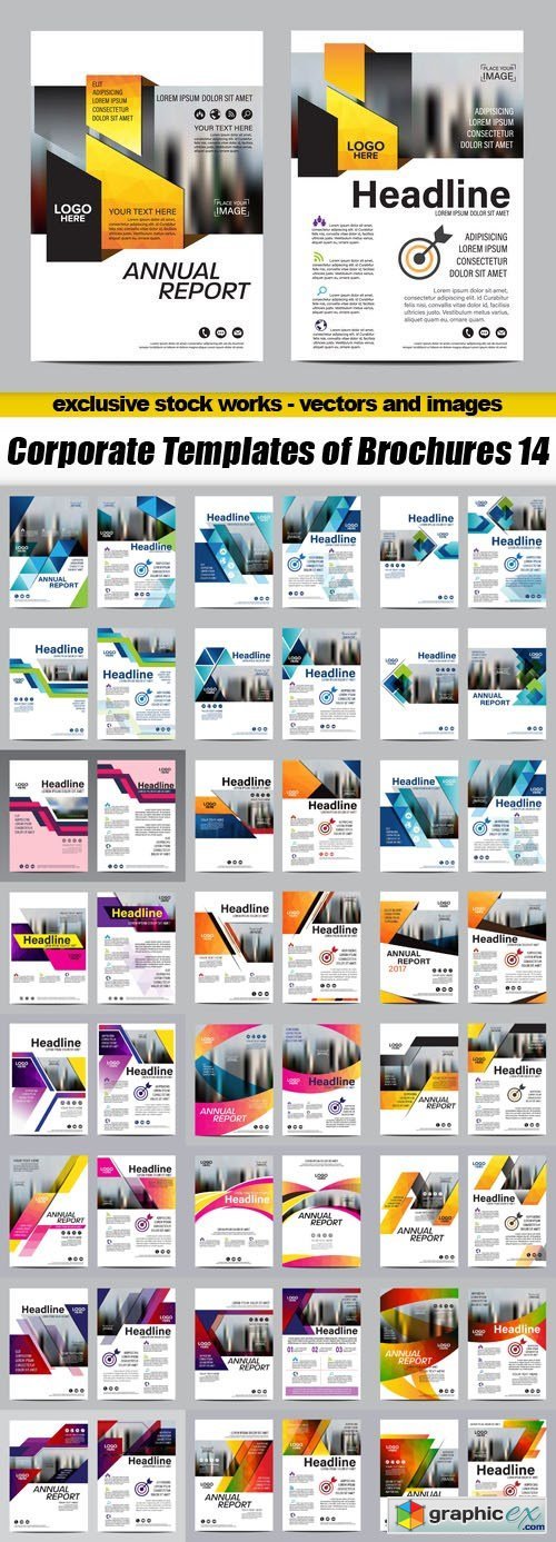 Corporate Templates of Brochures 14 - 25xEPS