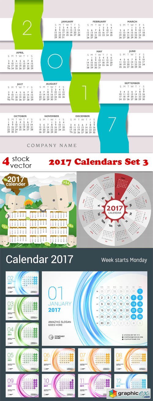 2017 Calendars Set 3