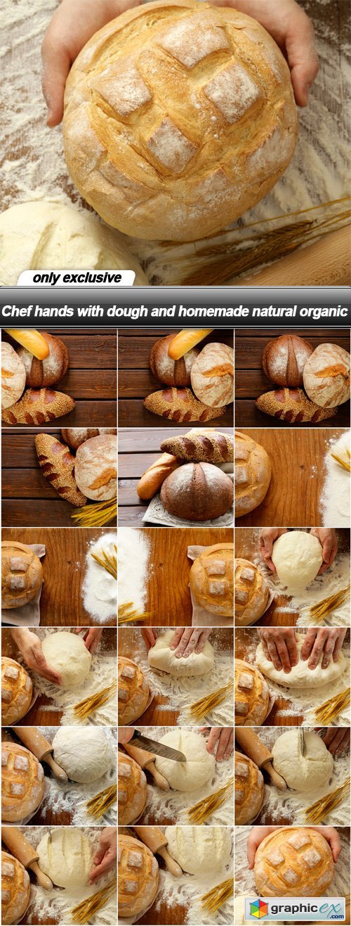 Chef hands with dough and homemade natural organic - 18 UHQ JPEG