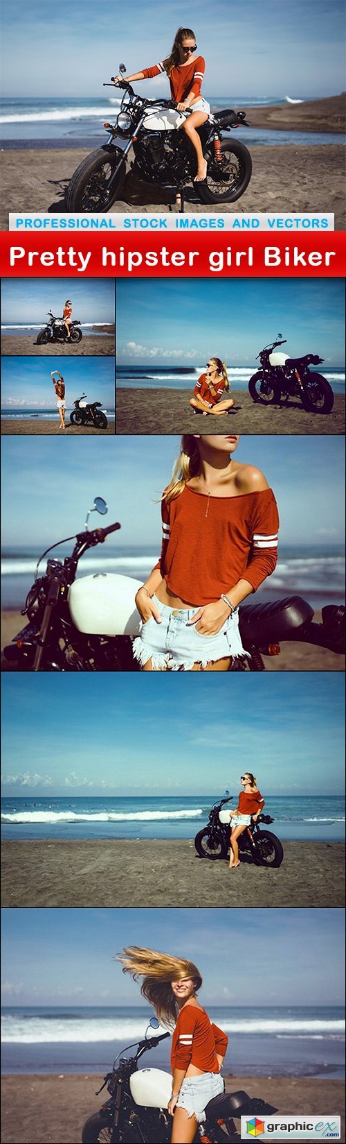 Pretty hipster girl Biker - 7 UHQ JPEG