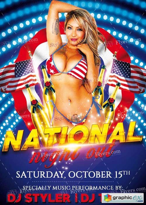 National Night Out PSD V4 Flyer Template