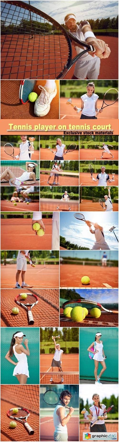 Tennis player on tennis court