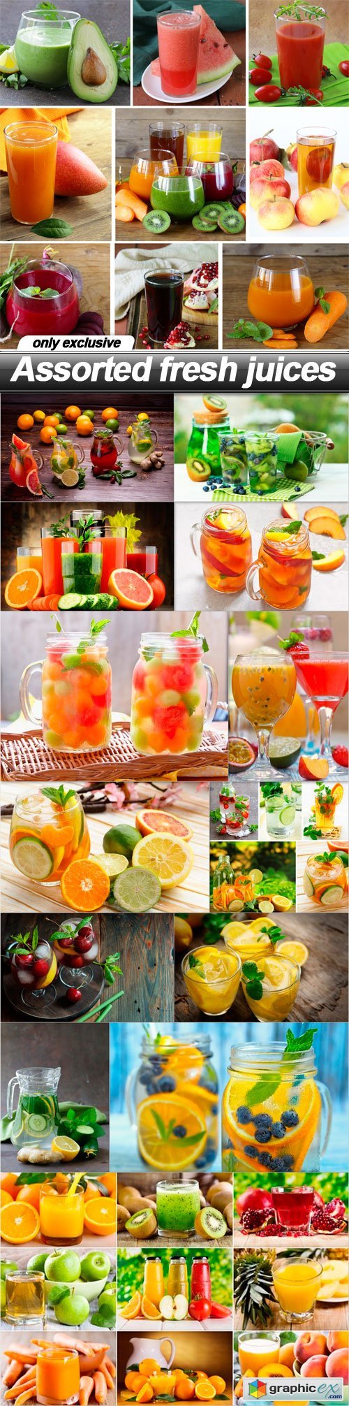 Assorted fresh juices - 14 UHQ JPEG