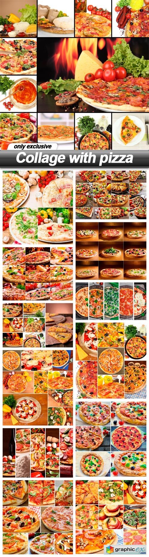 Collage with pizza - 13 UHQ JPEG