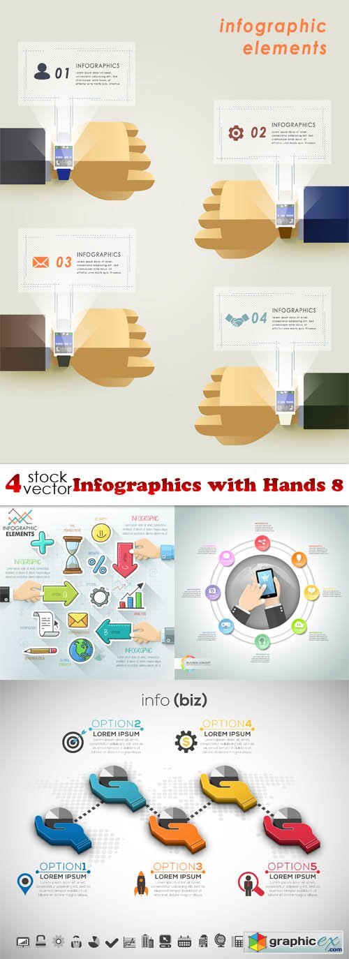 Infographics with Hands 8