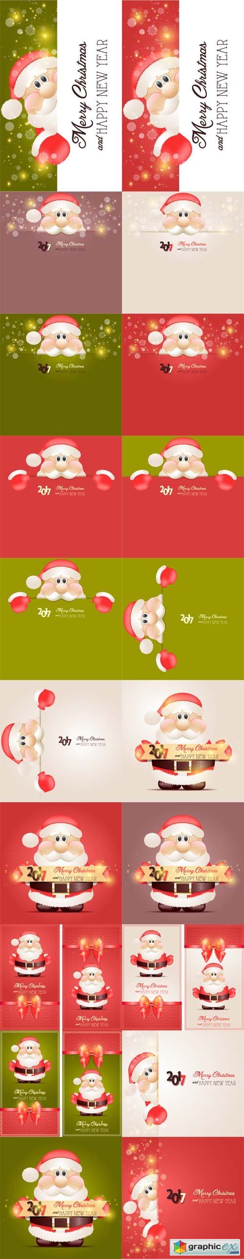 Santa Claus Backgrounds and Banners 2017