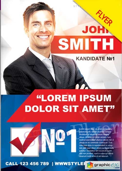 Political Campaign PSD V6 Flyer Template