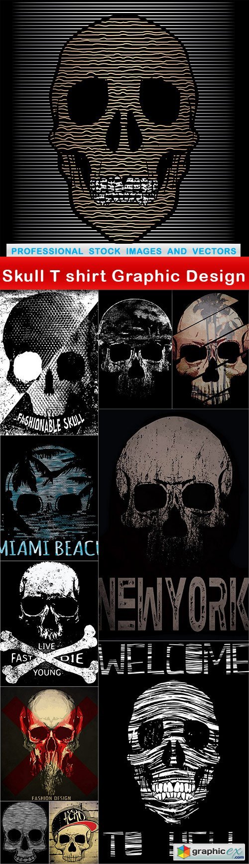 Skull T shirt Graphic Design - 11 EPS