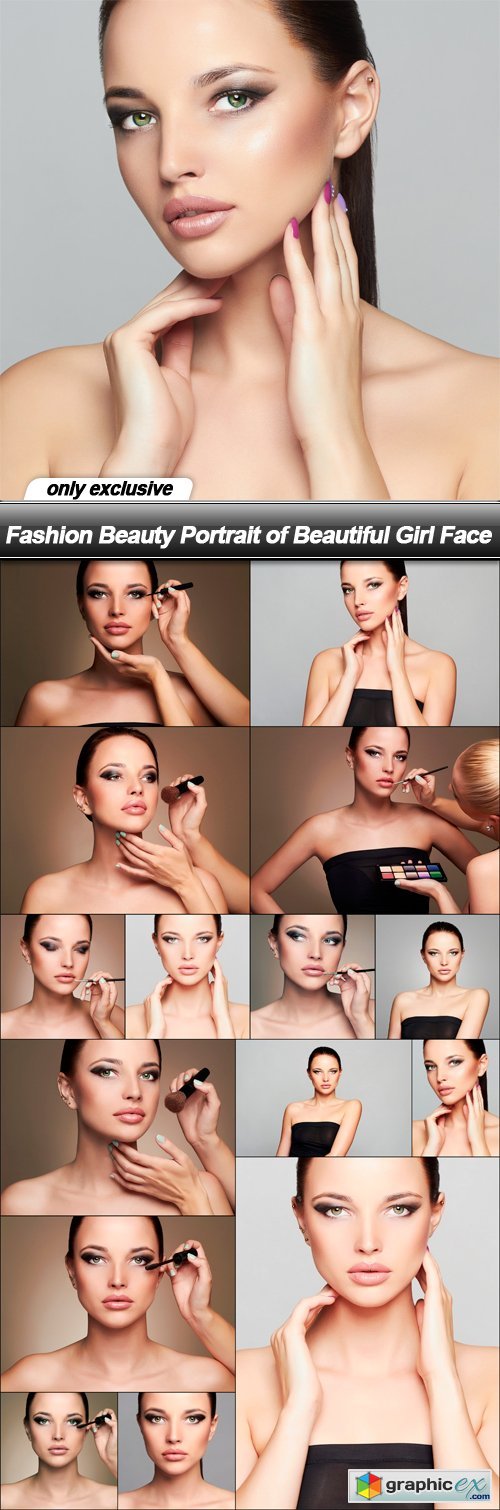 Fashion Beauty Portrait of Beautiful Girl Face - 16 UHQ JPEG