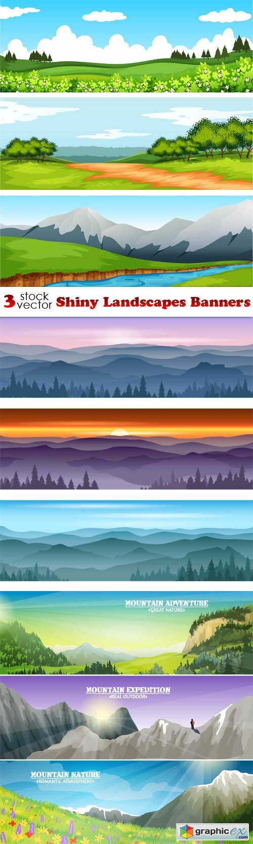 Shiny Landscapes Banners