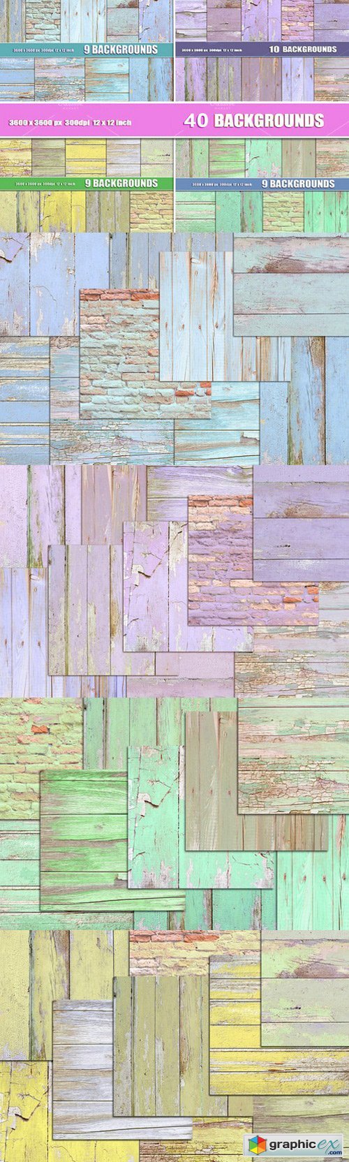 40 painted wood background textures