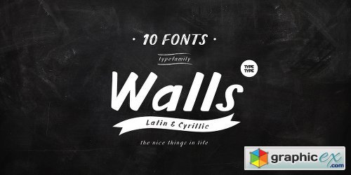 TT Walls Font Family - 10 Fonts