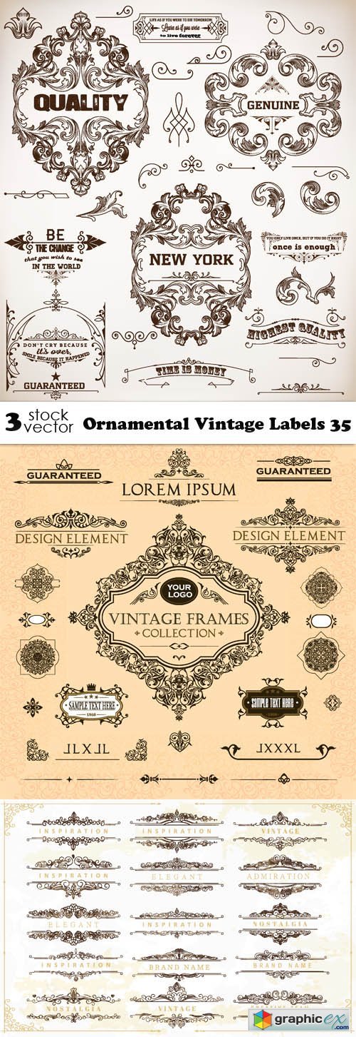 Ornamental Vintage Labels 35