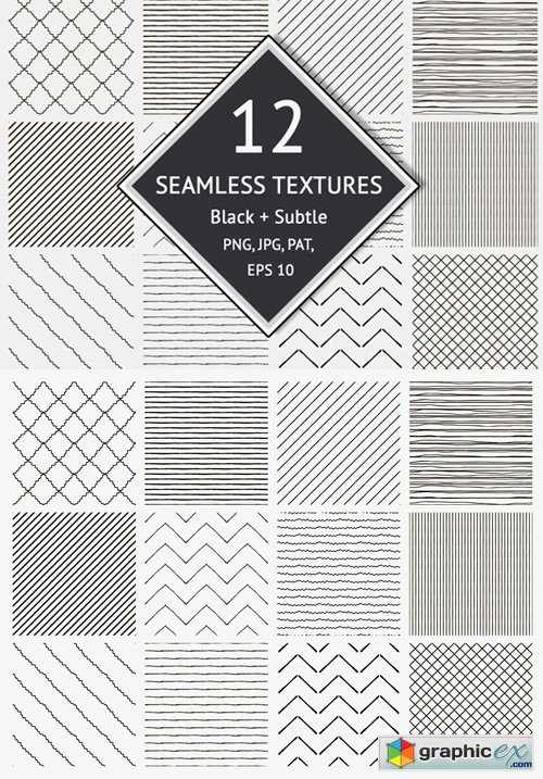 12 Seamless Textured Patterns