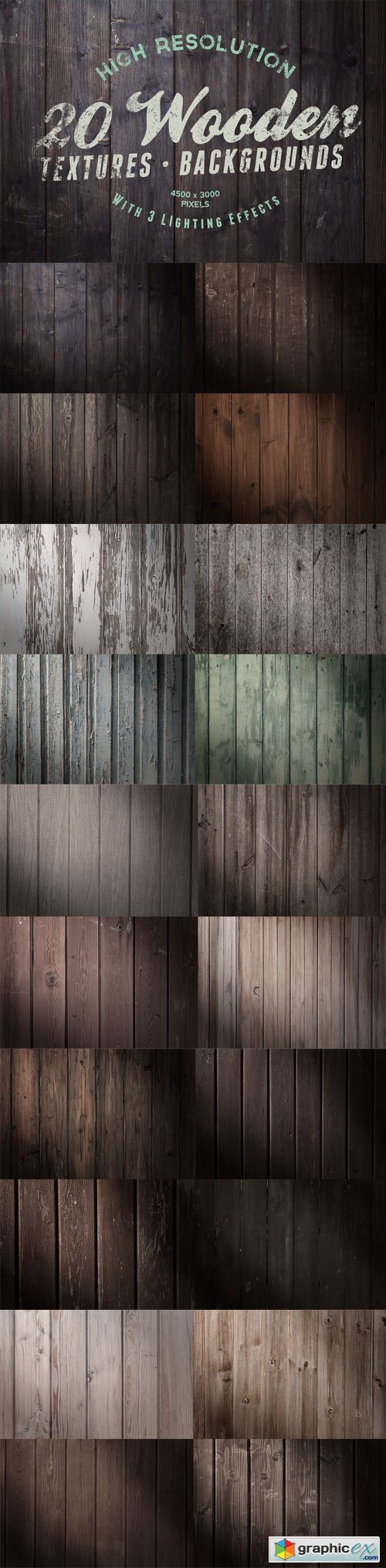 20 Wood Textures / Backgrounds