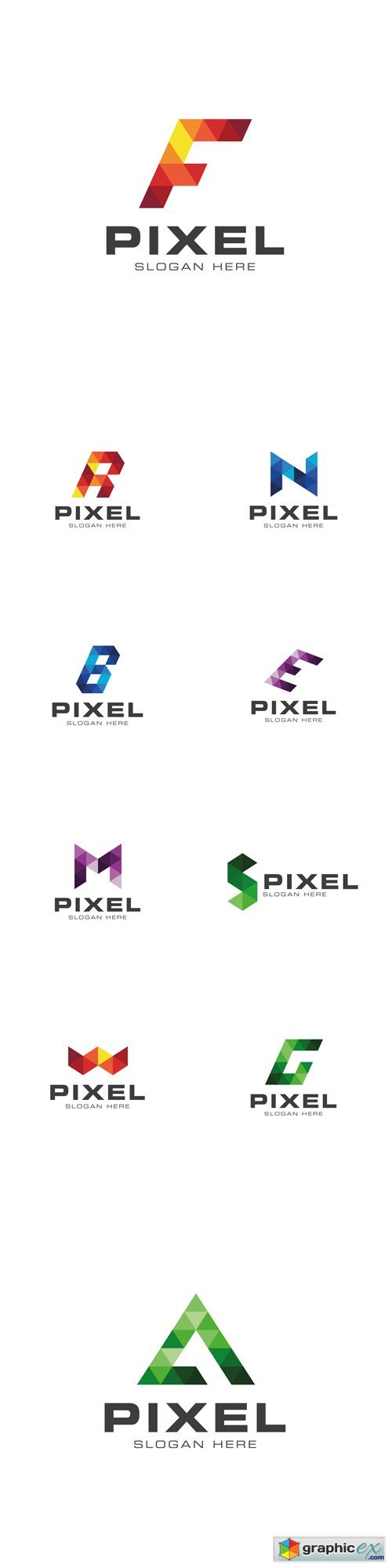 Modern Pixelated Logo Template