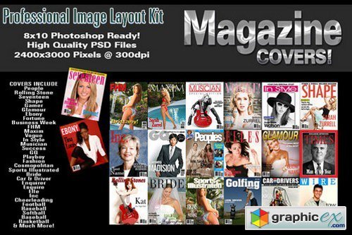 Magazine Covers V1 Photoshop Templat