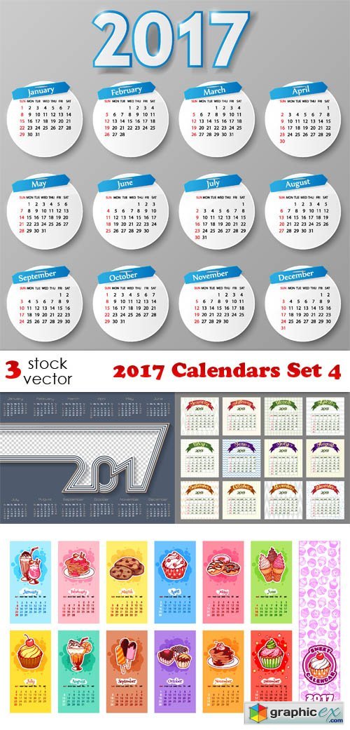 2017 Calendars Set 4