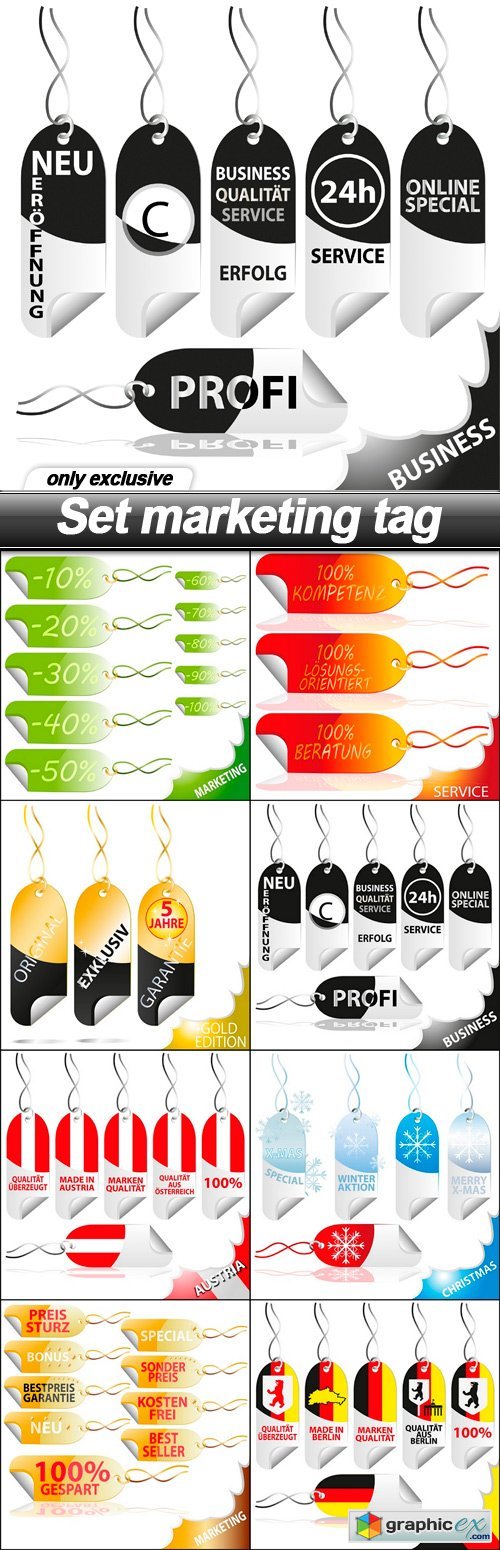 Set marketing tag - 8 EPS