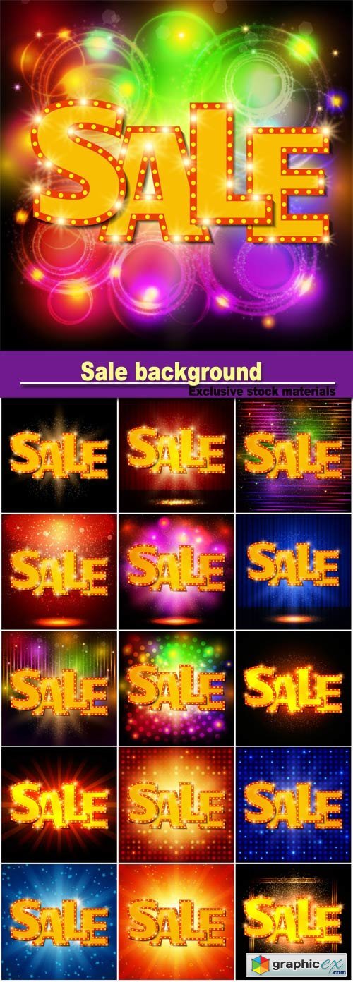 Sale background with shining effect