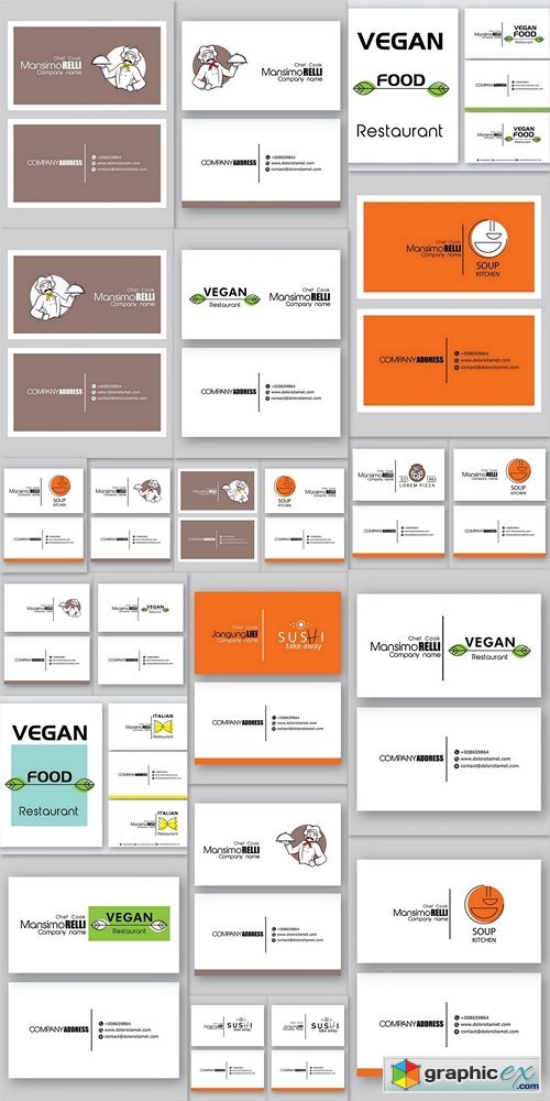 Vegan Restaurant business card template