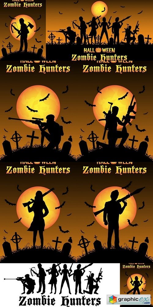 Zombie hunters team