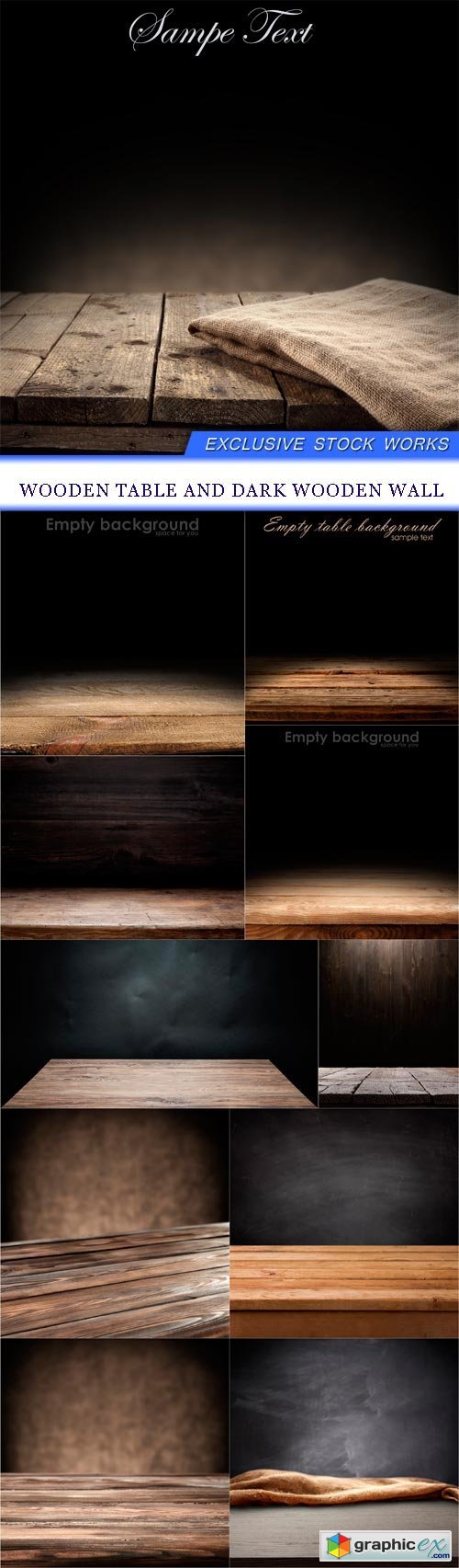 Wooden table and dark wooden wall 11X JPEG