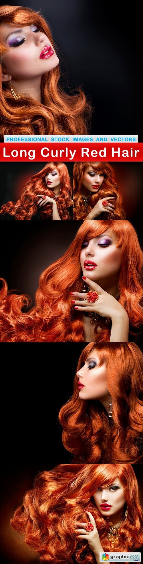 Long Curly Red Hair - 6 UHQ JPEG