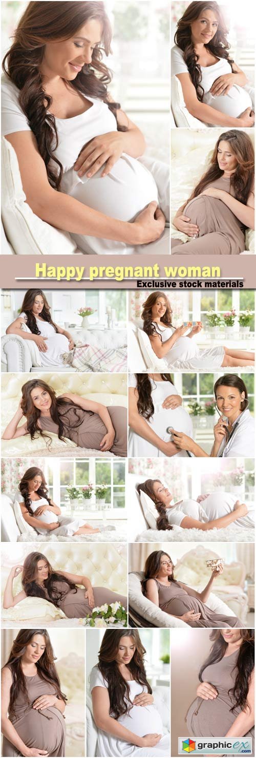 Happy smiling pregnant woman