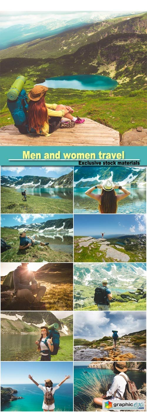 Men and women travel