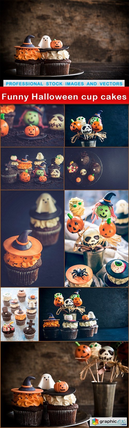 Funny Halloween cup cakes - 10 UHQ JPEG