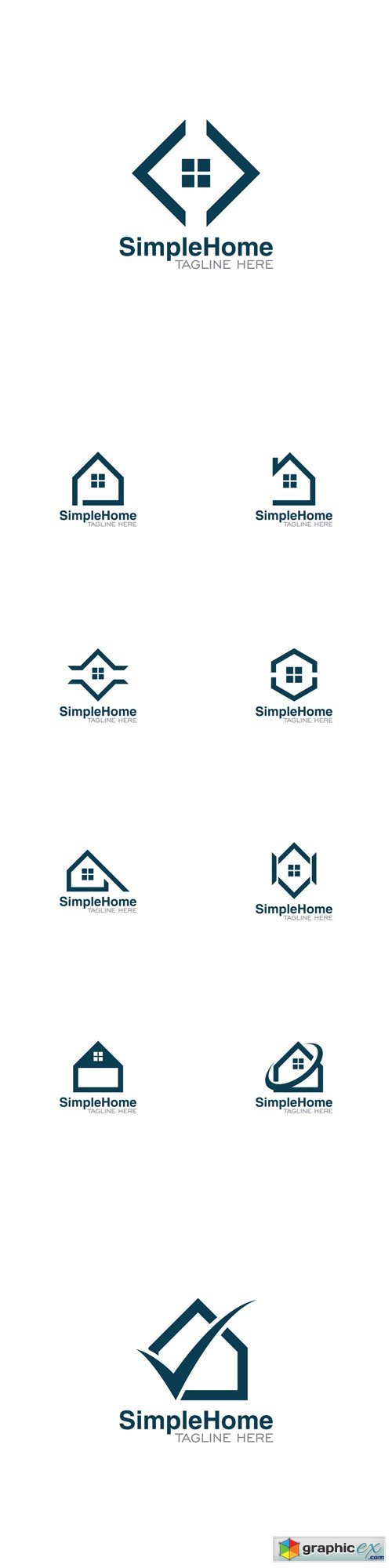 Simple Home Creative Concept Logo Design