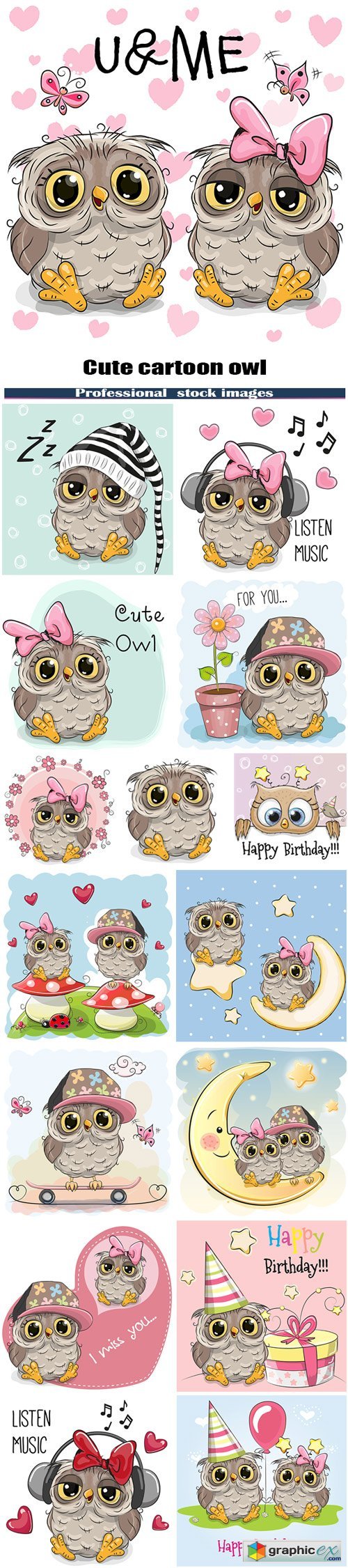 Cute cartoon owl