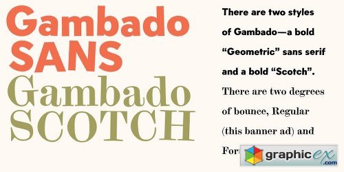 Gambado Font Family - 4 Fonts