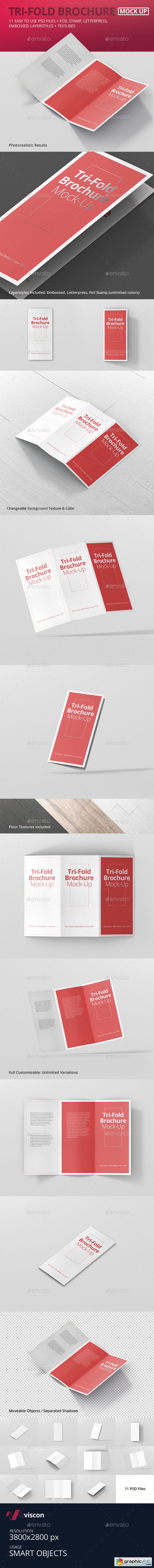 DL Tri-Fold Brochure Mock-Up