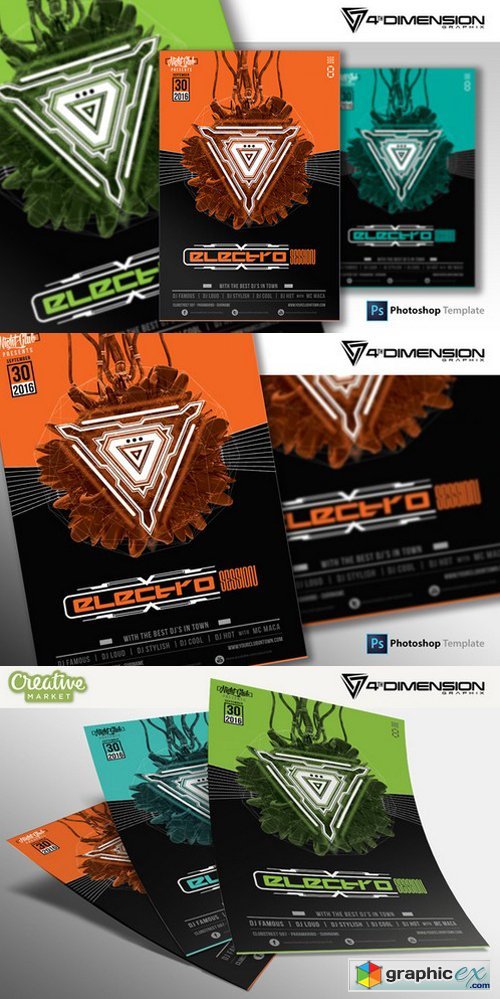 Electro Session Flyer Template