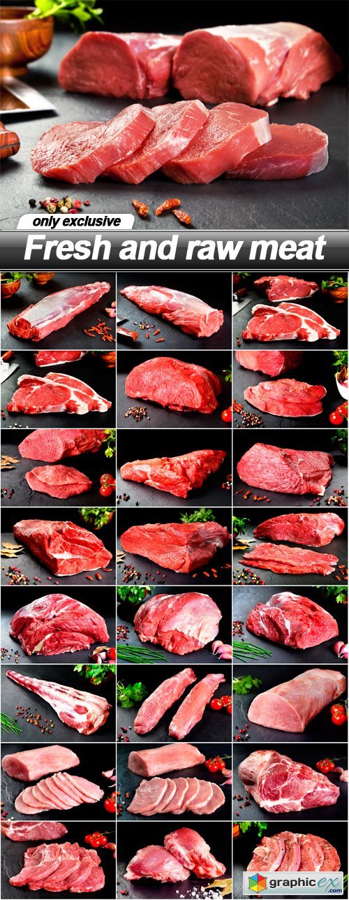 Fresh and raw meat - 25 UHQ JPEG